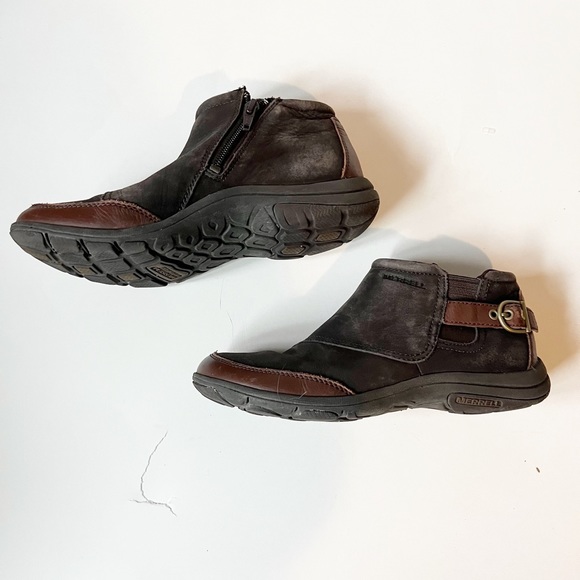 Merrell Dassie Char Brown Leather Ankle Boot - Picture 3 of 9